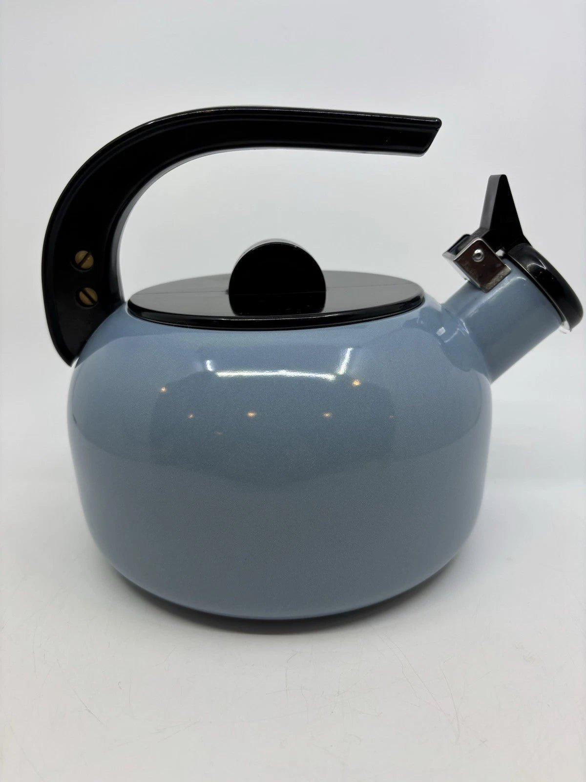 Whistling Tea Kettle Pot Blue Enamel 1.5 qt. Made in Japan Possibly Kamenstein | eBay