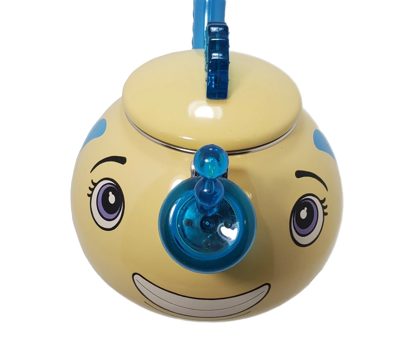 Vtg MM Kamenstein Whistling Kettle Tea Pot Enamel Flounder Fish Anthropomorphic | eBay