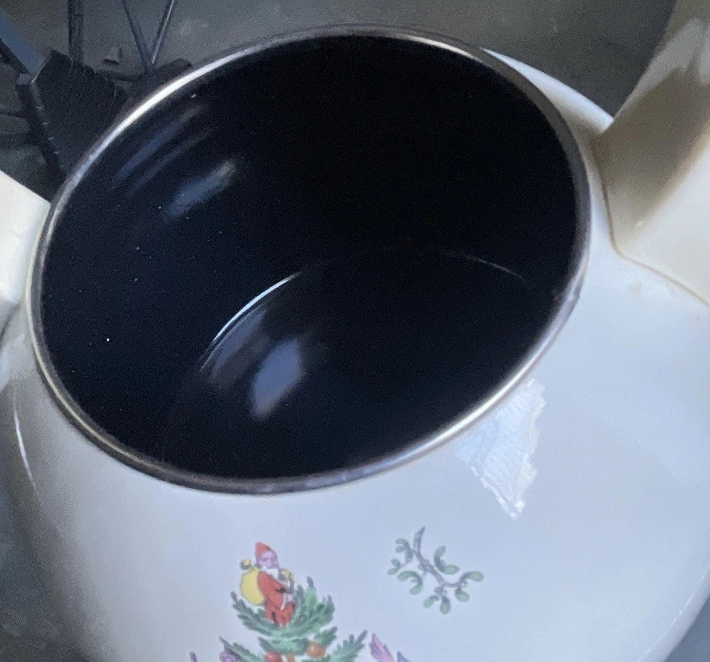 Vtg Spode Christmas Tree Whistling Tea Kettle Pot Porcelain Enamel 2.2 Qt Unused | eBay