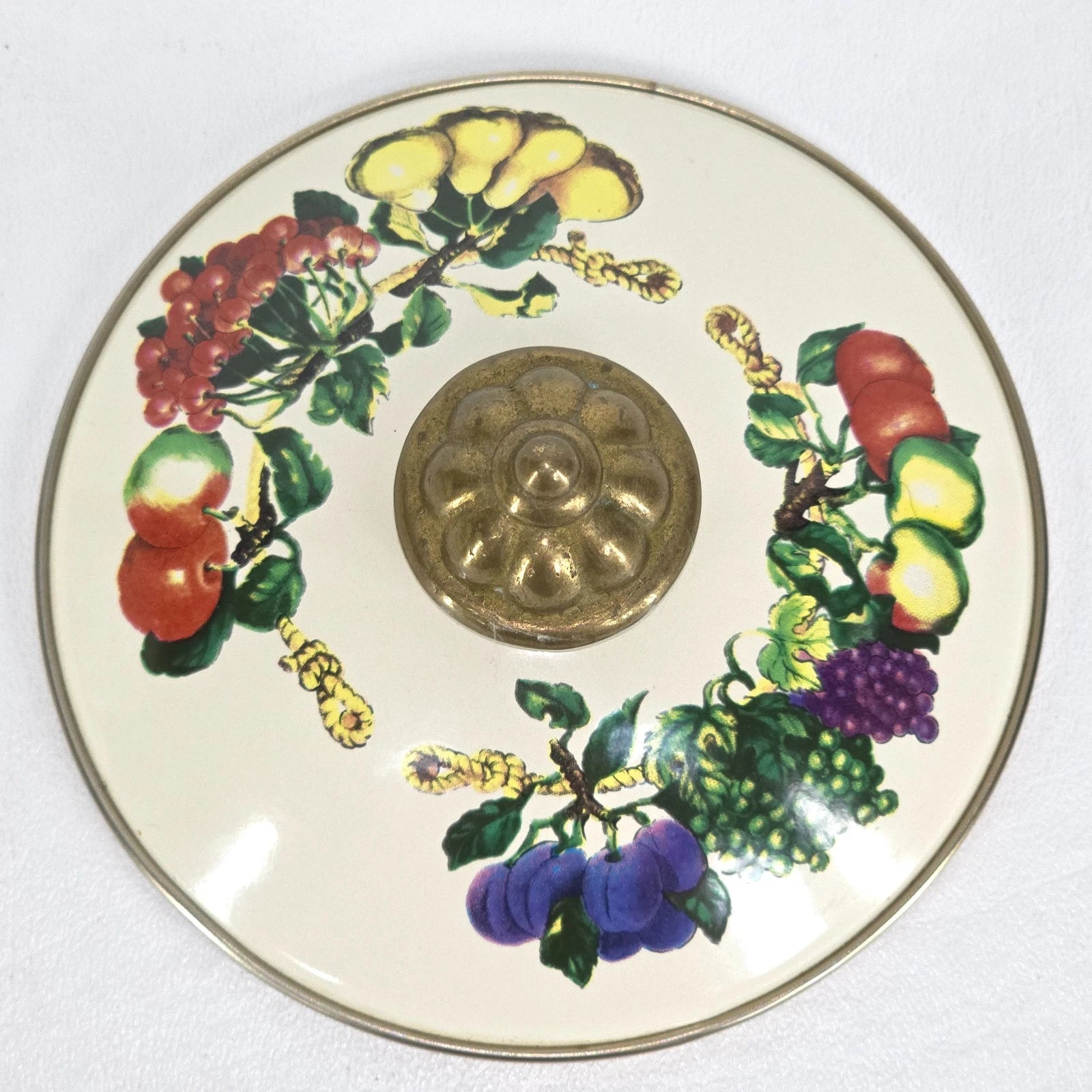 Vintage Metro Enamel Teapot Vitroceramic VHTF Fruit Handle Kitchen Collectible | eBay