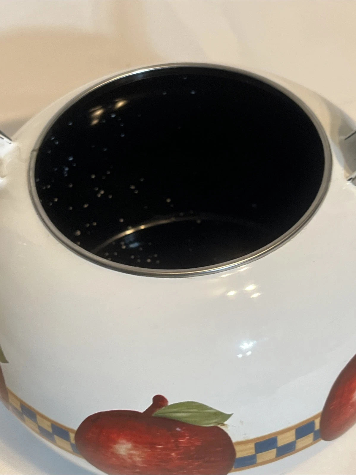 VTG RESTON LLOYD Enamel Tea Pot Country Farmhouse Apple Decor Kettle Teapot | eBay