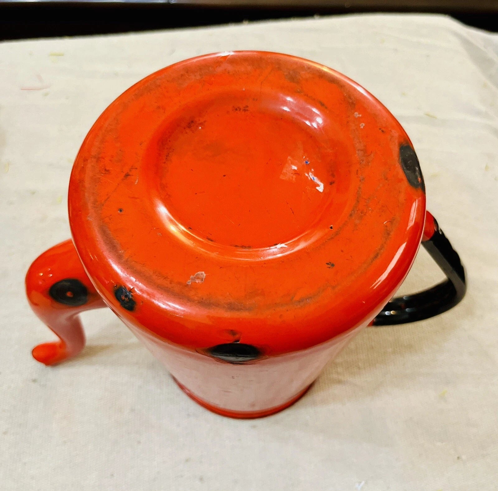 Vintage Red Enamel Teapot 9" Metal Enamelware Farmhouse Country Japan | eBay
