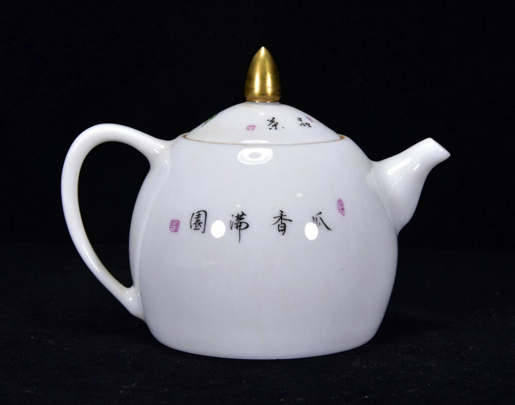 Chinese Enamel Colour Porcelain Hand-paintde Fruit And Vegetable Teapots 27098 | eBay