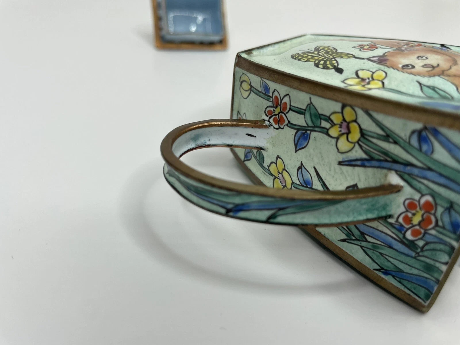 Vintage Miniature Enamel Cat Teapot Hand Painted | eBay