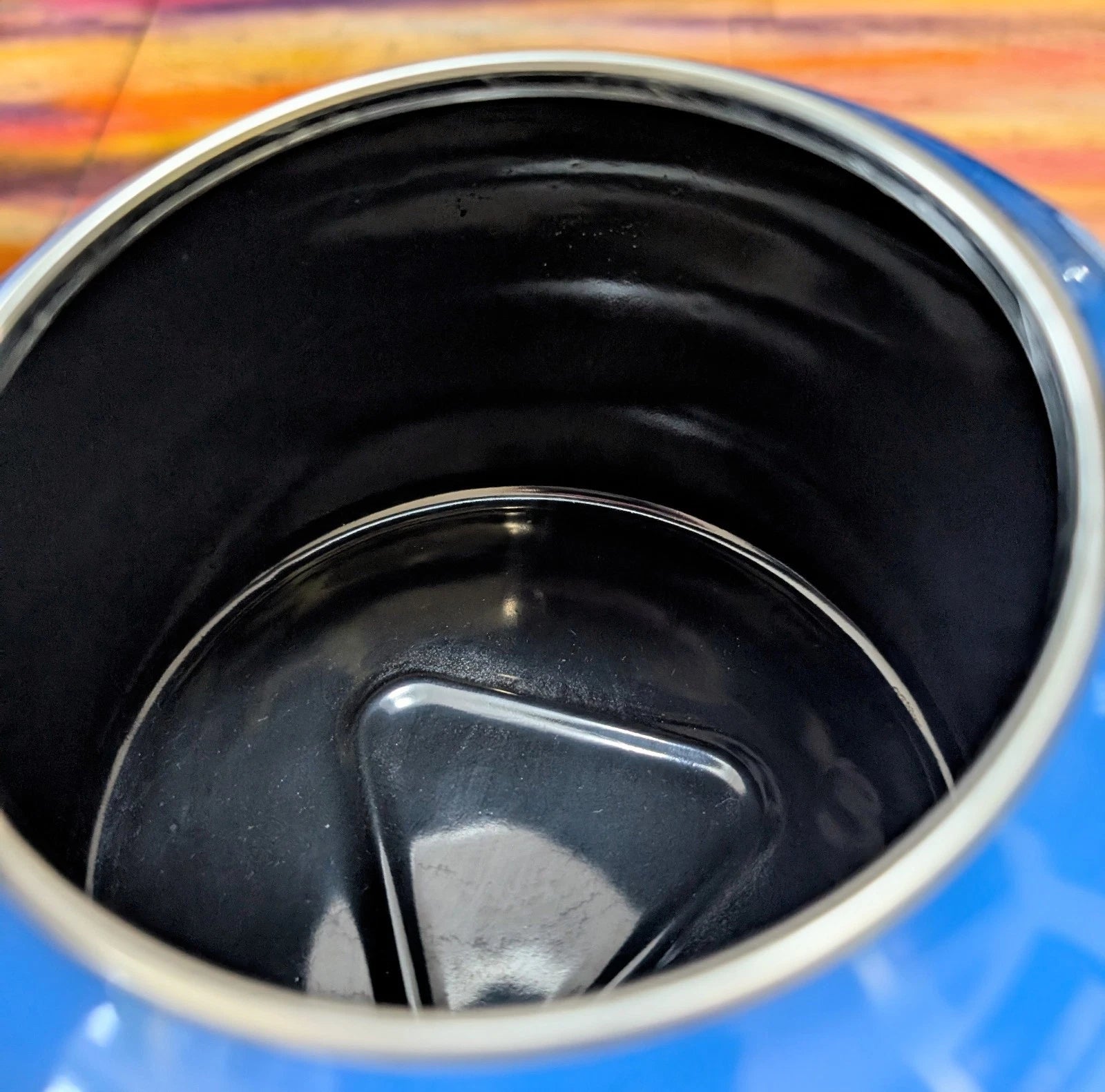 ⭐Whistling Tea Kettle Pot Heat Water Blue Enamel On Steel Handle Button NICE | eBay