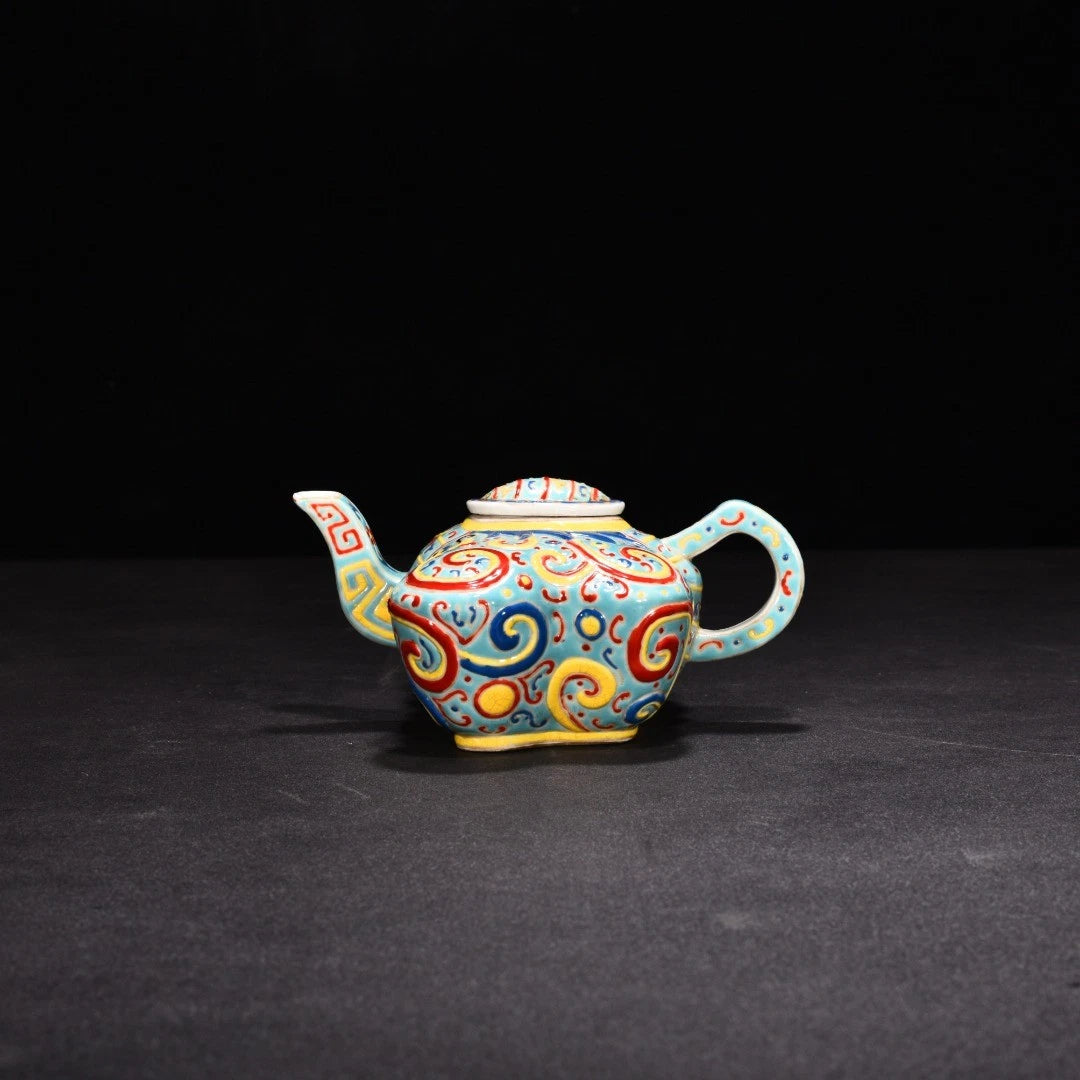 5.7" Old Heritage Qing Qianlong Mark Porcelain Colour Enamels Butterfly Teapot | eBay