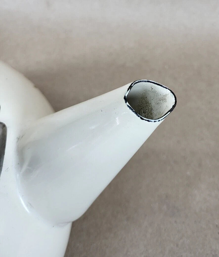 Vintage Lincoware Off White Cream Enamel Metal Fruit Motif Teapot Tea Kettle | eBay