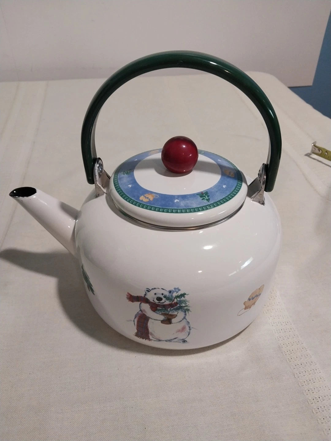 Pfaltzgraff Discontinued Snow Bear Porcelain Enamel Kettle Tea Pot Vintage. New | eBay