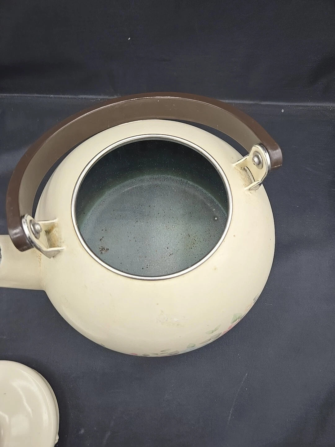 Vintage Pfaltzgraff Tea Rose Metal Enamel Tea Pot/Kettle With Lid | eBay