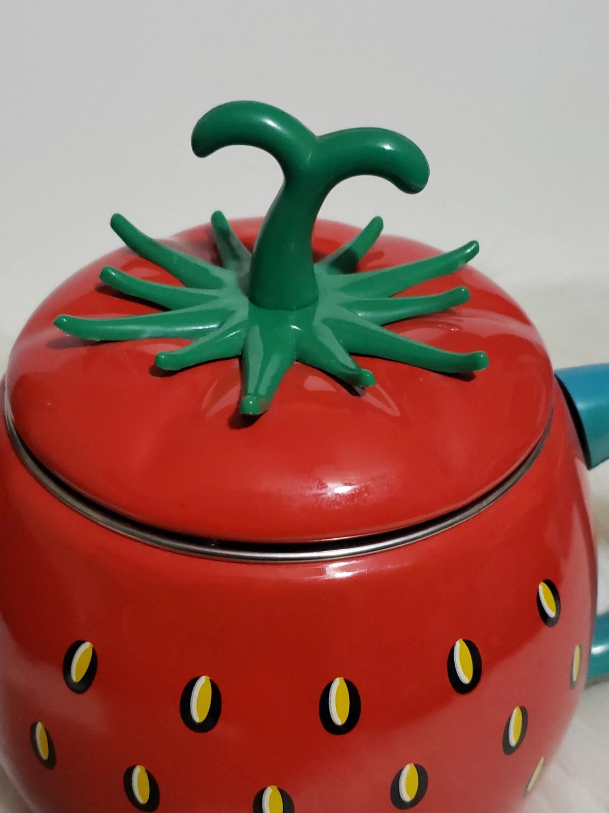 VINTAGE Kamenstein Enamel Strawberry Tea Kettle Teapot 1993 | eBay