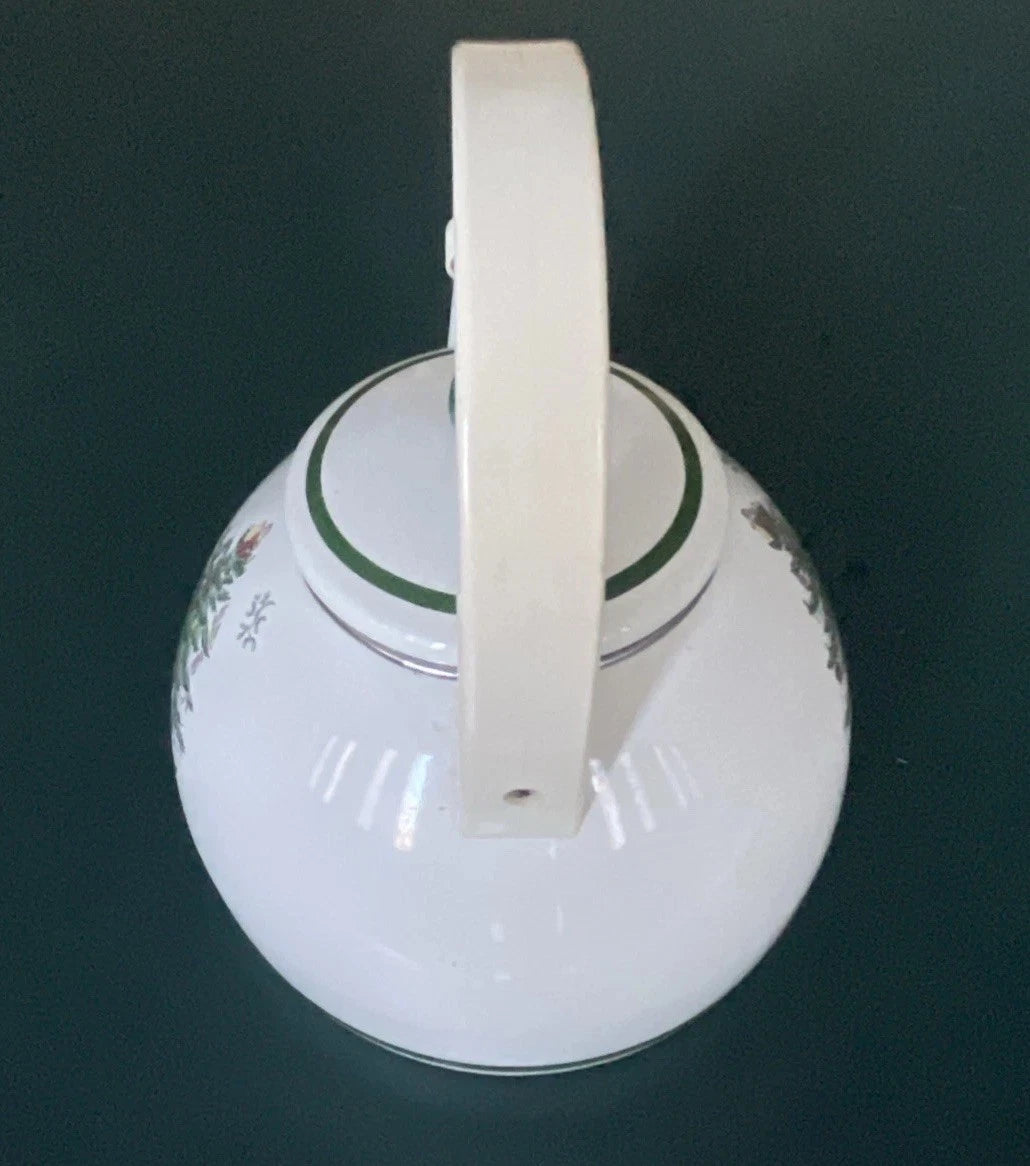 Vtg Spode Christmas Tree Whistling Tea Kettle Pot Porcelain Enamel 2.2 Qt Unused | eBay