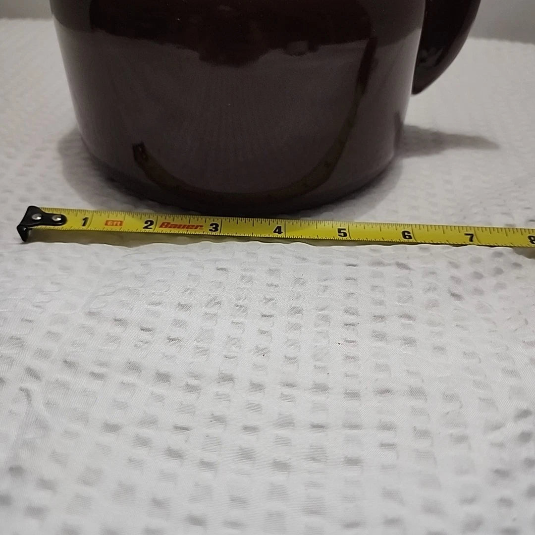 Vintage Small Brown Enamelware Tea Pot Kettle Wood Handle 6.5" x 4.75" | eBay