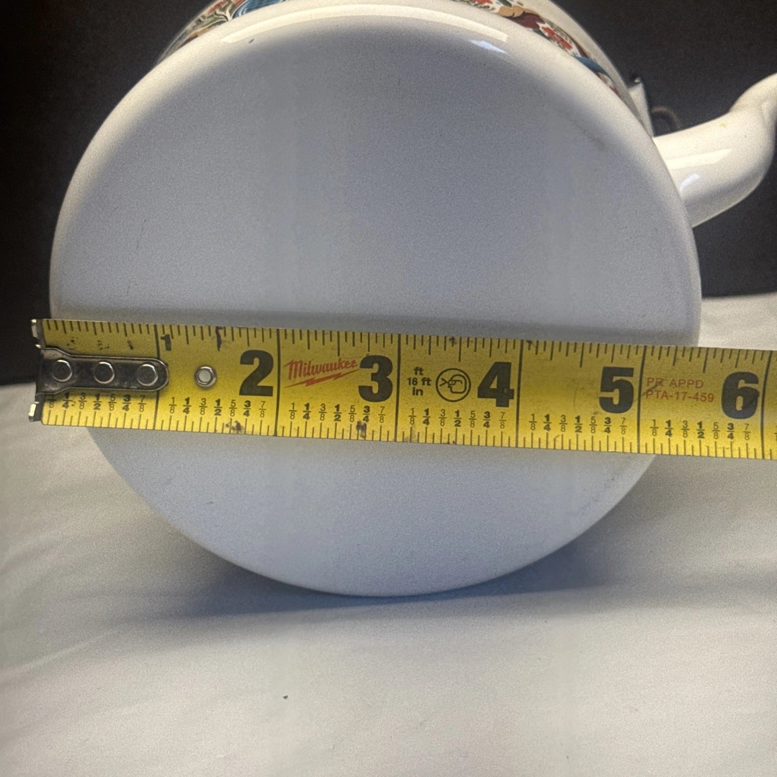 Vintage WHITE ENAMEL COUNTRY DUTCH FARMHOUSE TEAPOT/ KETTLE W/ LID, MCM | eBay