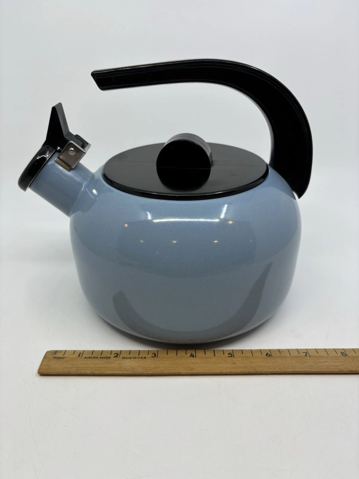 Whistling Tea Kettle Pot Blue Enamel 1.5 qt. Made in Japan Possibly Kamenstein | eBay