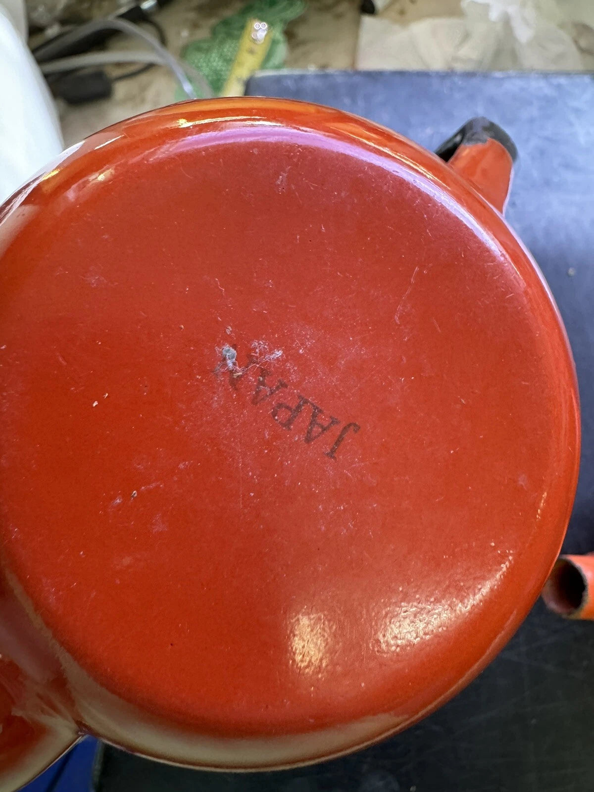 Vintage Red Enamel Tea Pot And Kettle Japan | eBay