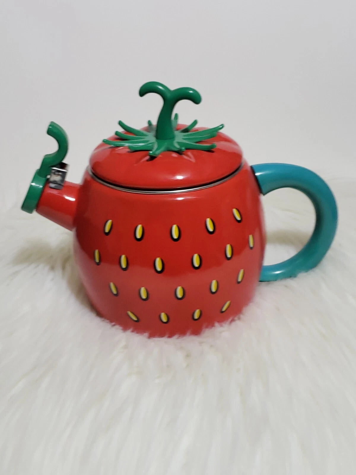 VINTAGE Kamenstein Enamel Strawberry Tea Kettle Teapot 1993 | eBay