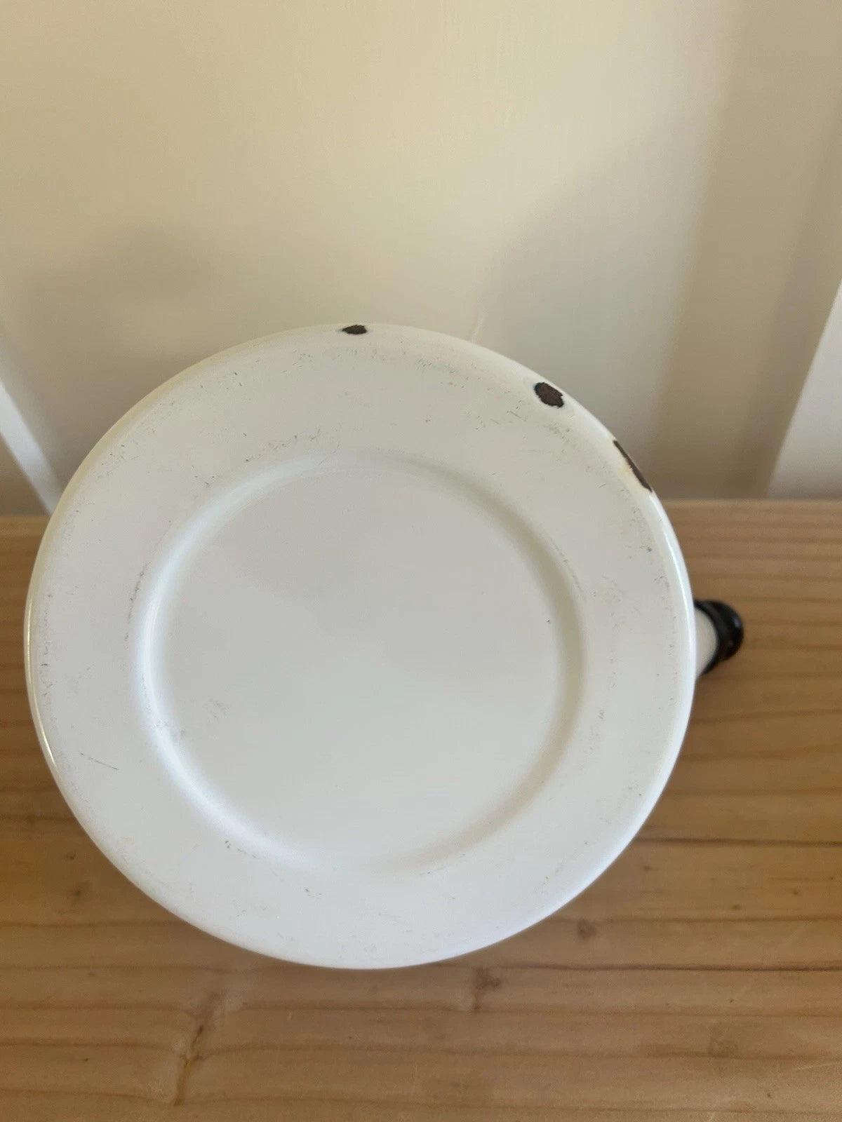 Vintage White Enamel Tea Kettle Retro Stovetop Teapot Whistling Tea Pot MCM | eBay