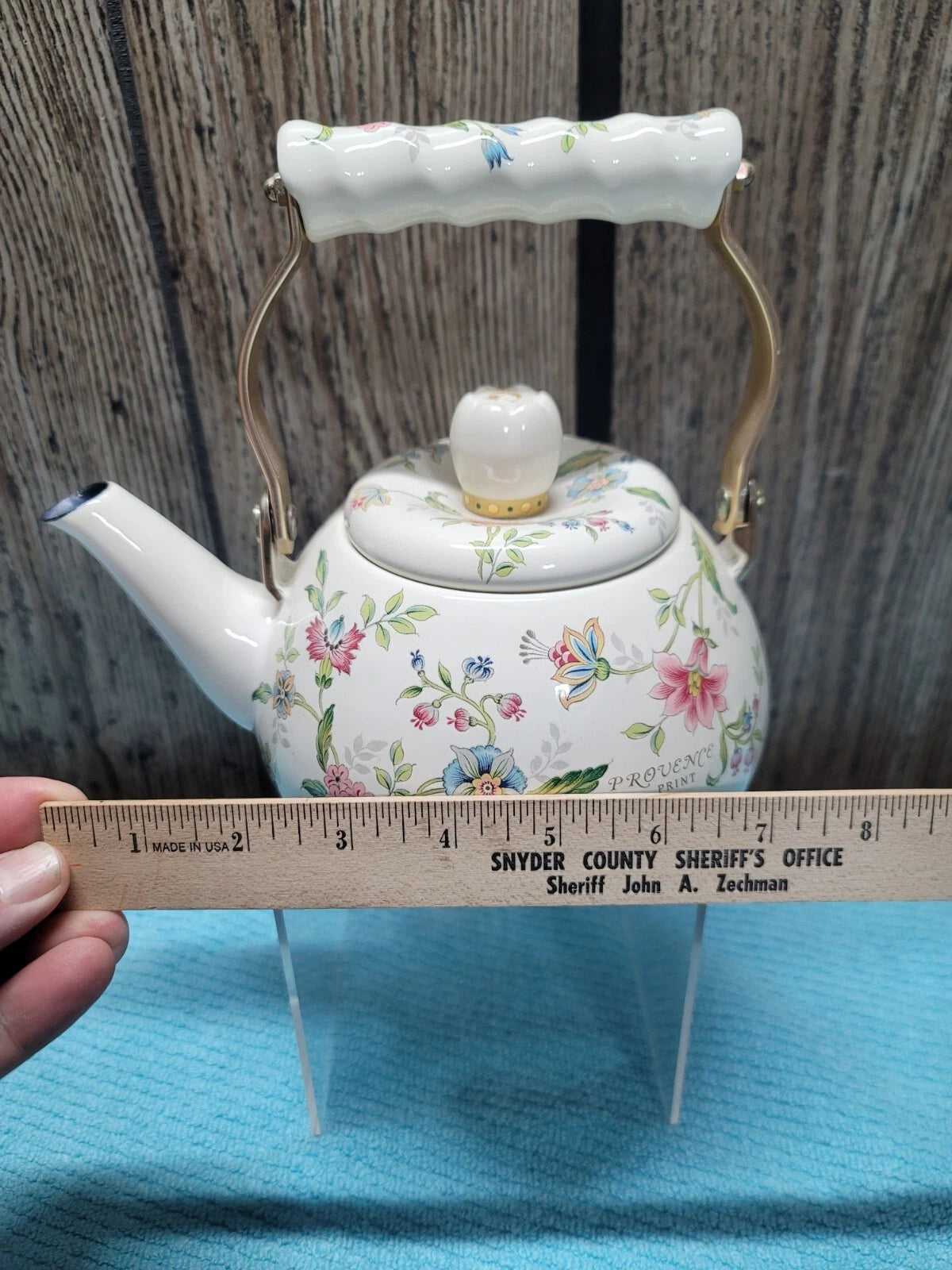 ~RARE~ Vintage Ejiry Enamel Teapot 1960s Japan Floral Provence Print Original | eBay