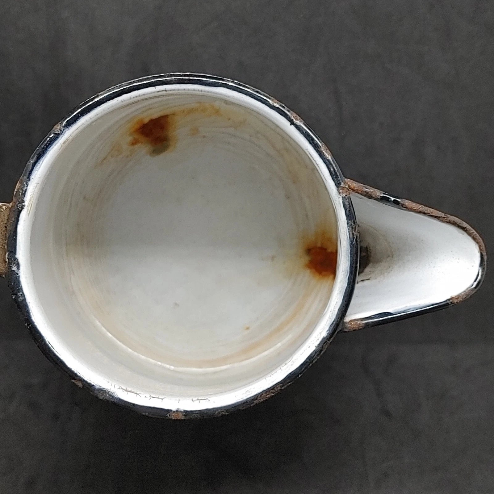 Vtg Large White Enamelware Coffee Tea Pot Farmhouse Rustic Cottage Black Trim | eBay