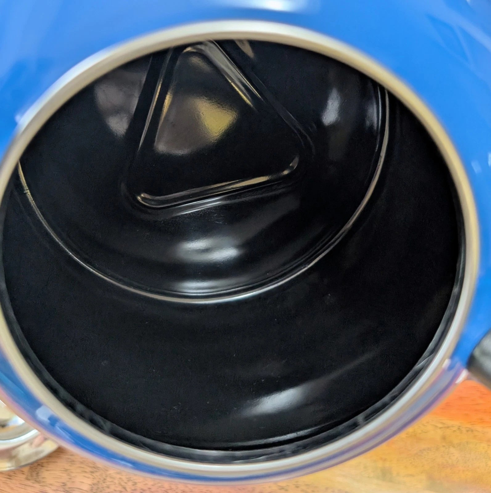 ⭐Whistling Tea Kettle Pot Heat Water Blue Enamel On Steel Handle Button NICE | eBay