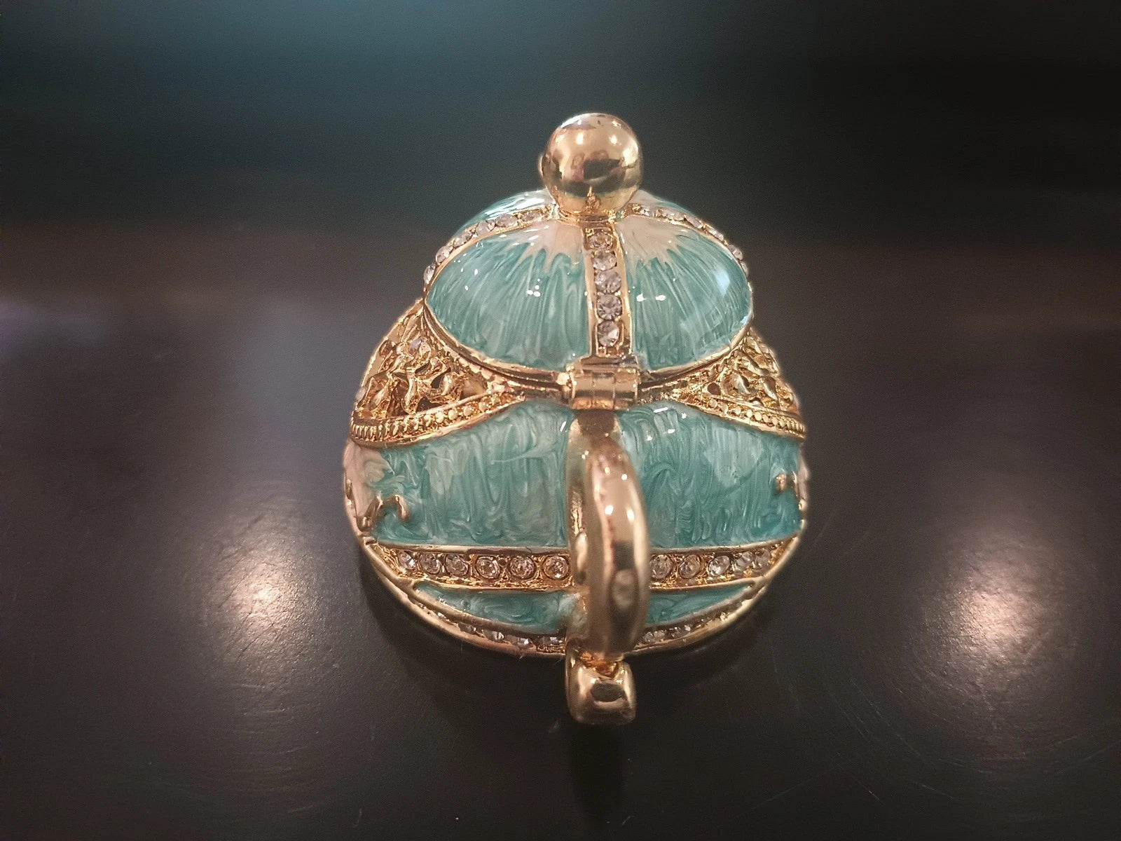 Vintage Painted Enamel Miniature Teapot Trinket Dish NEW In Box | eBay