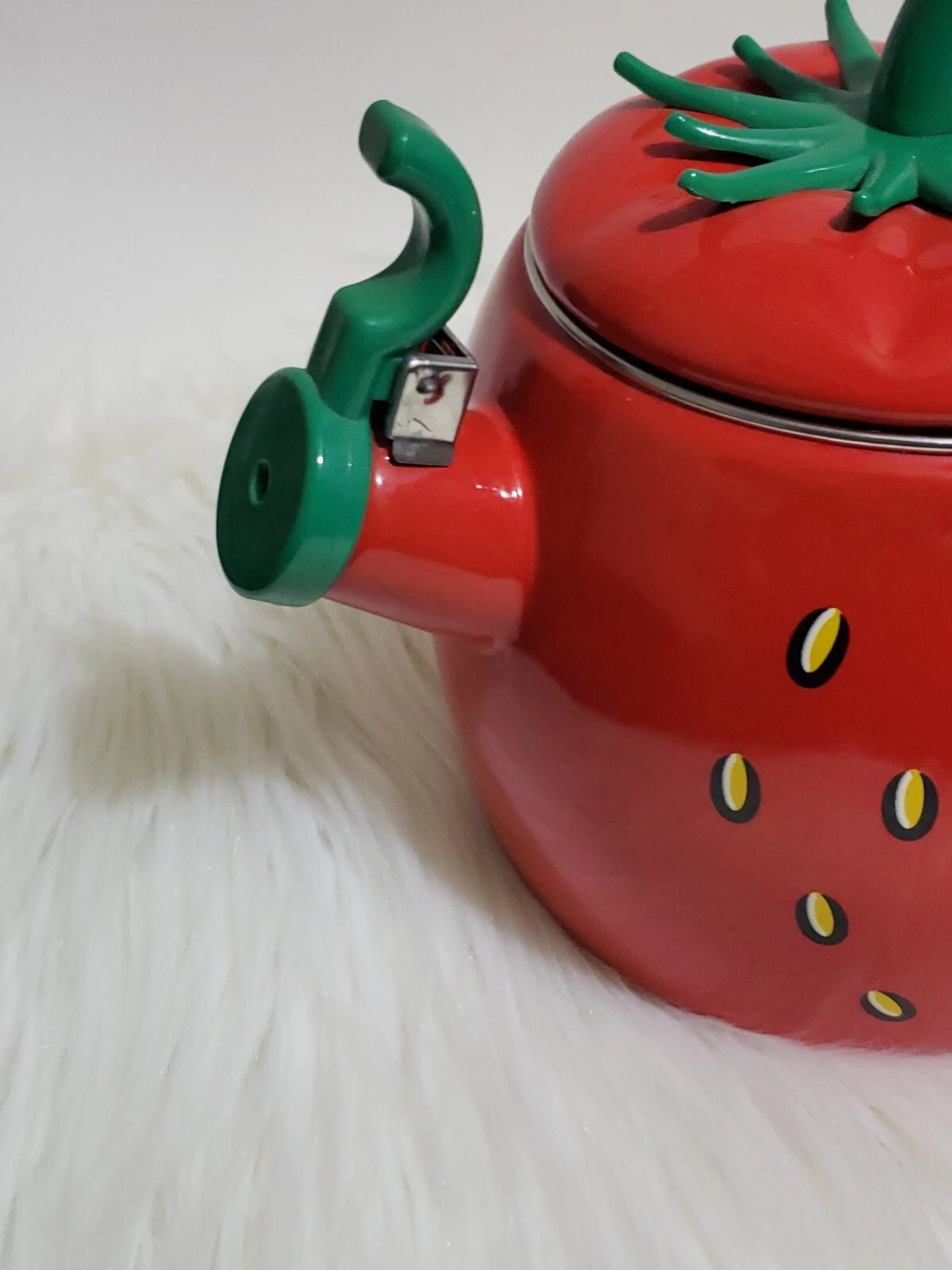 VINTAGE Kamenstein Enamel Strawberry Tea Kettle Teapot 1993 | eBay