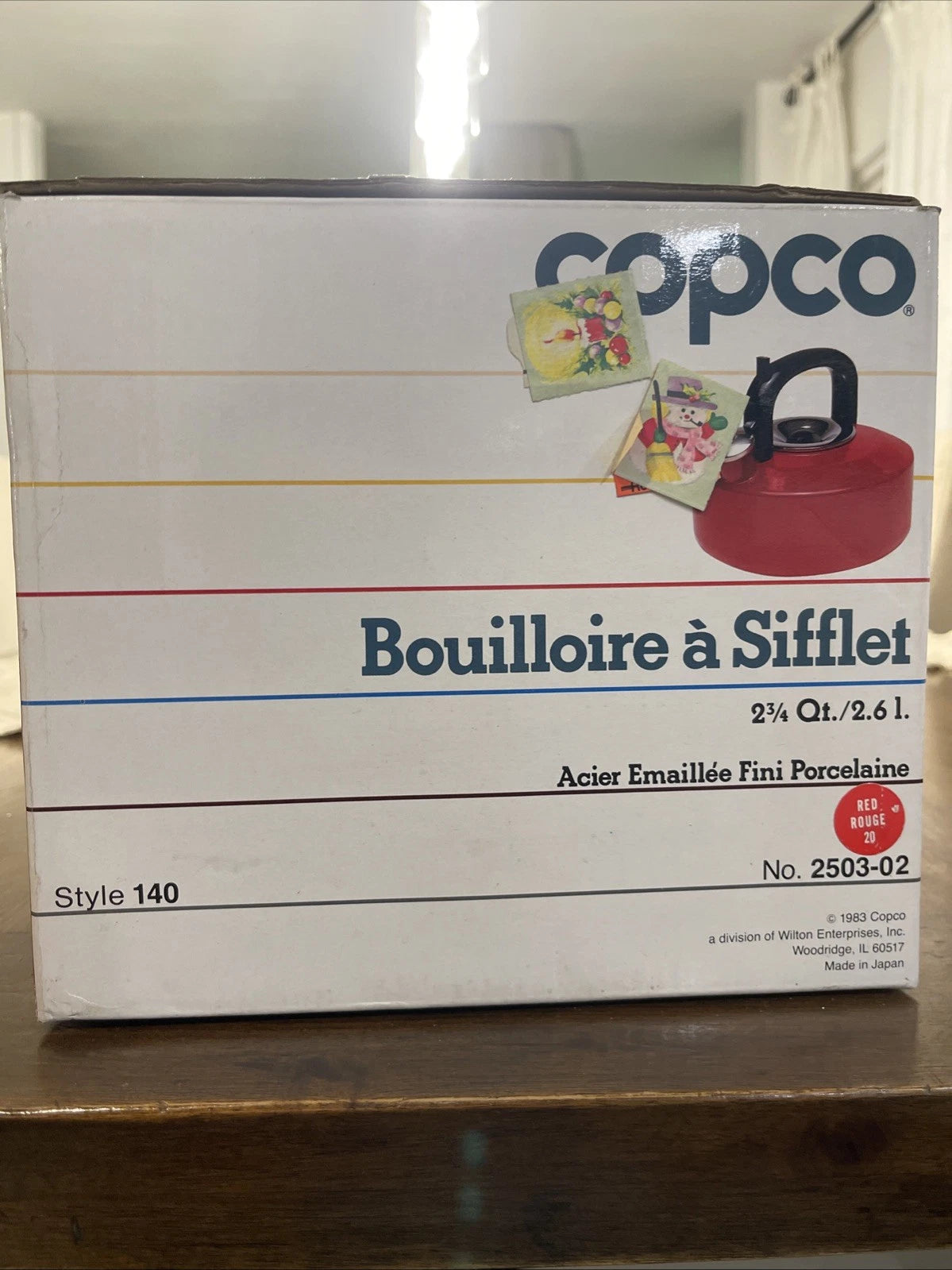 Vtg Copco Sam Lebowitz Whistling Teapot Kettle Retro Modernist Enamel Red ! | eBay