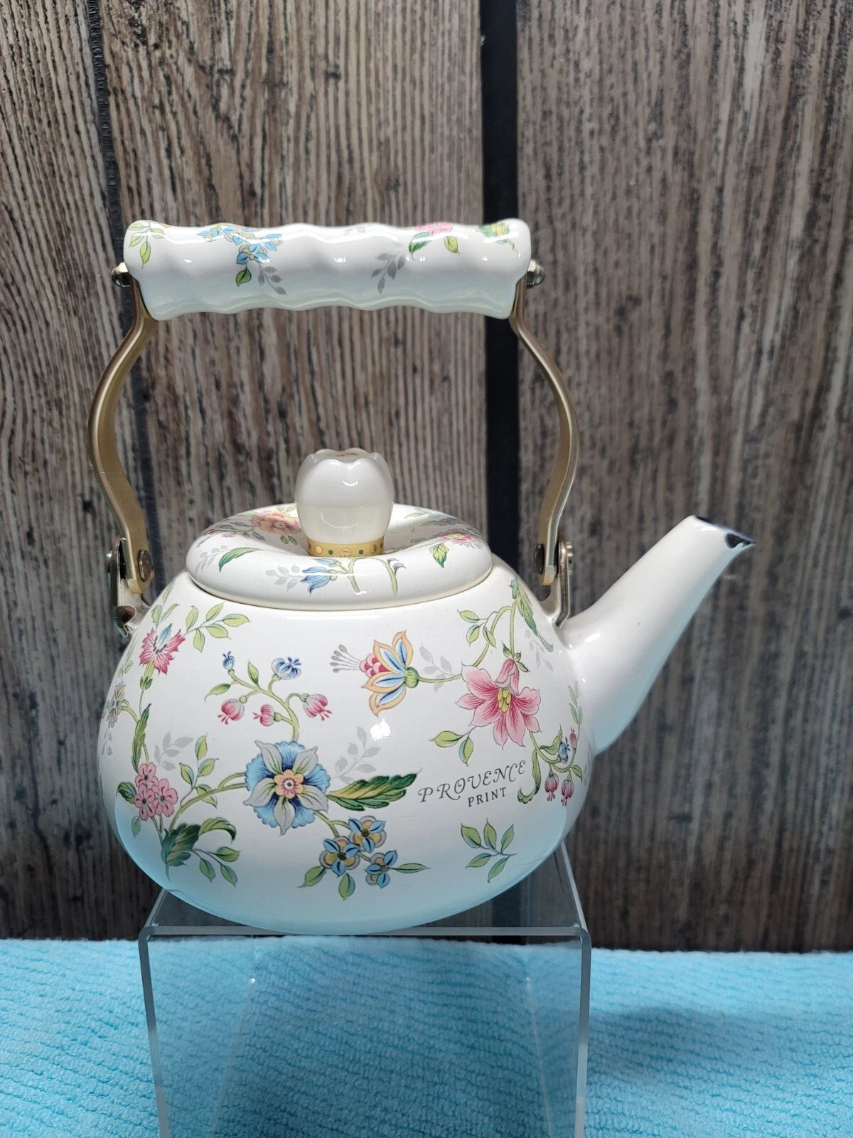~RARE~ Vintage Ejiry Enamel Teapot 1960s Japan Floral Provence Print Original | eBay