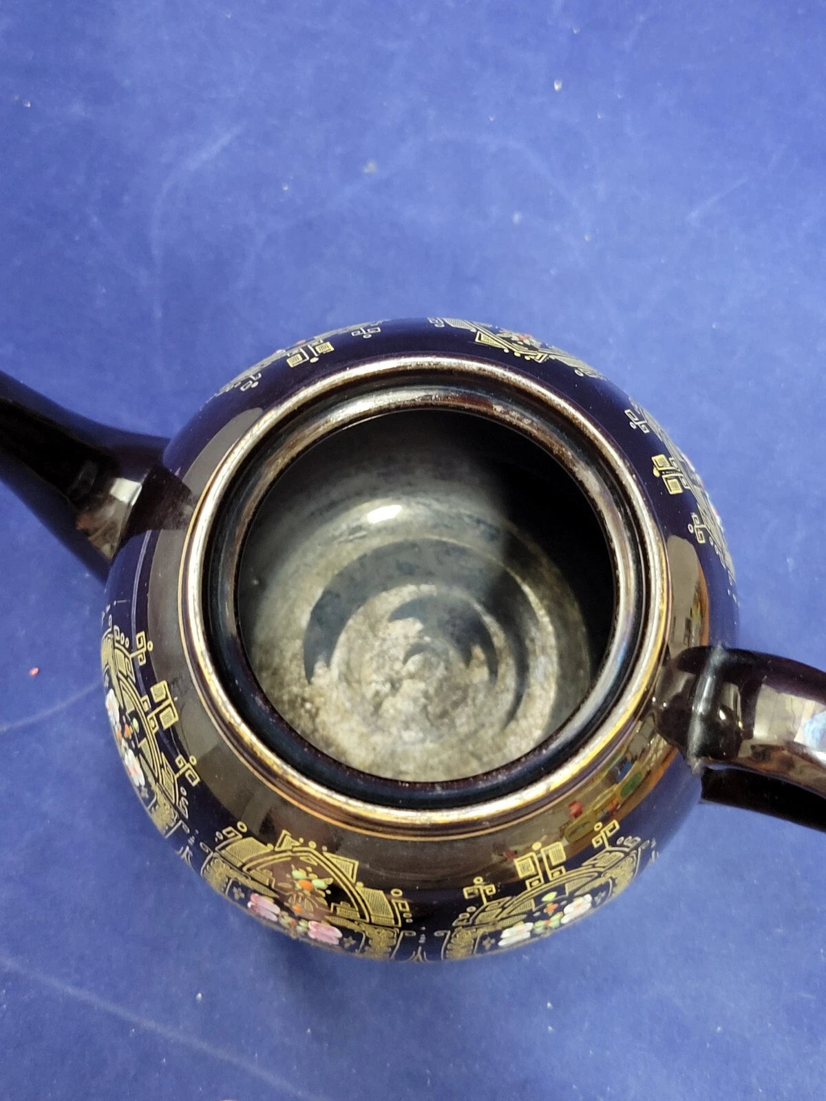 Vintage Gibson & Sons Advance Teapot w/ Lid Black Gold Enamel Burslem England | eBay