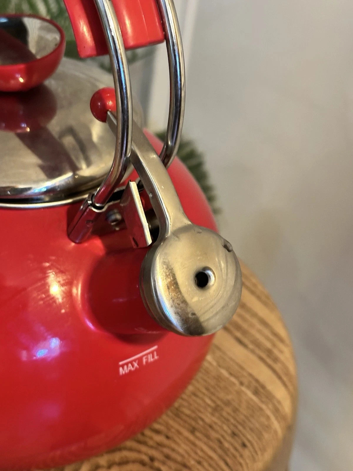 Whistling Tea Kettle Red 2.25 qt Porcelain Enameled Tea Pot. Darling shape! | eBay