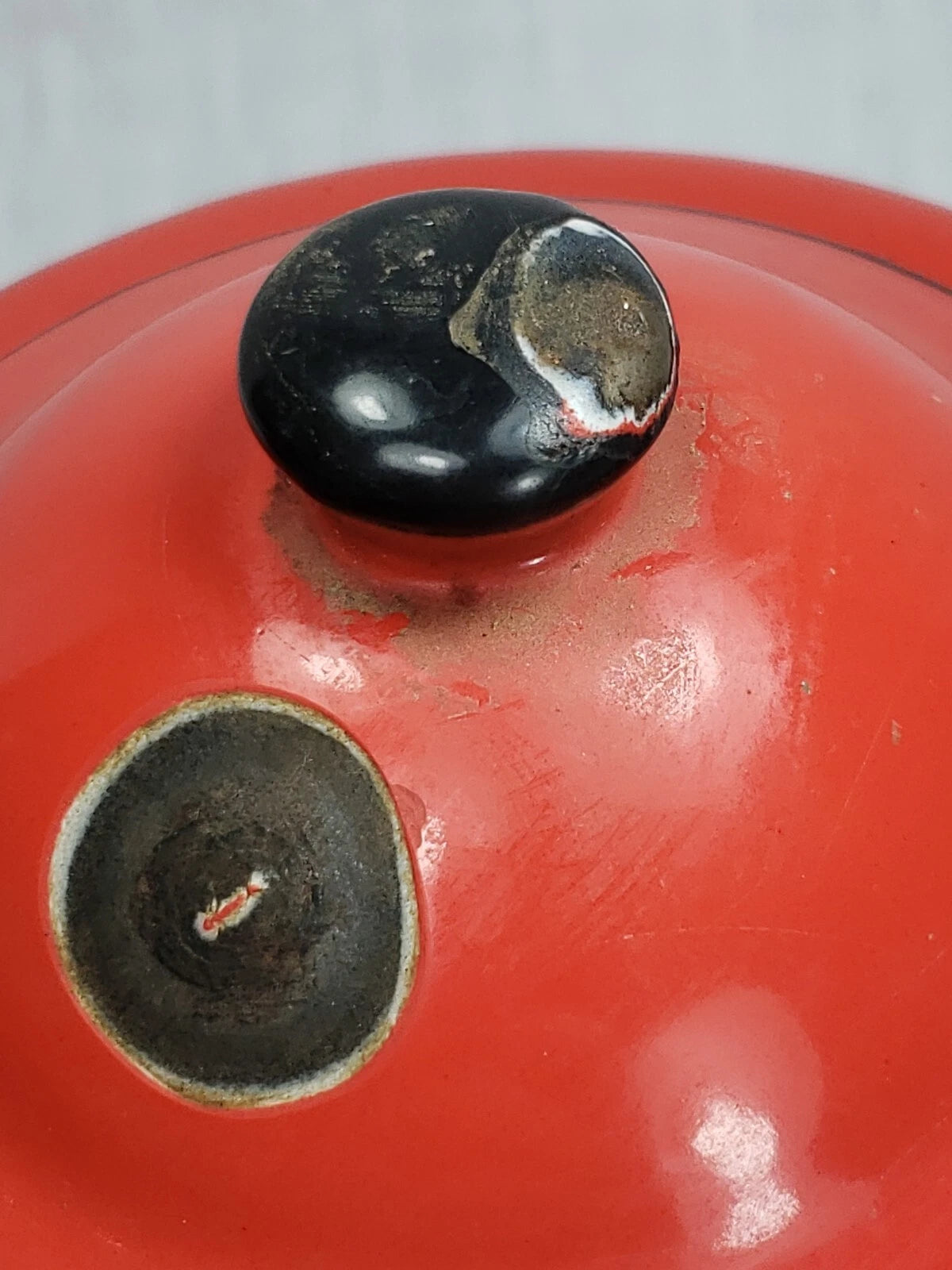 VTG Retro Asahi Japan Red Enamelware Tea Pot Kettle Rattan Wrap Handle | eBay