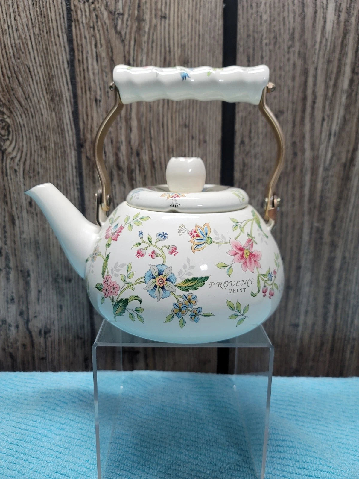 ~RARE~ Vintage Ejiry Enamel Teapot 1960s Japan Floral Provence Print Original | eBay