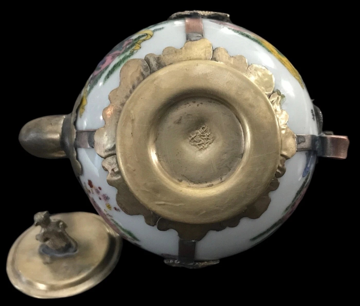 VTG Signed Miniature Chinese Porcelain~Cloisonné Enamel Tea Pot~Mix Metal~Dragon | eBay