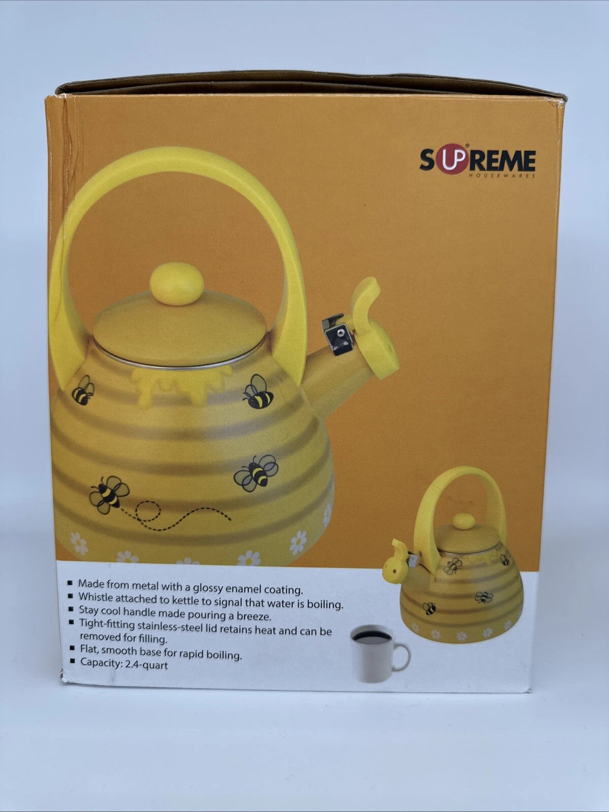 Whistling Stovetop Enamel on Steel Beehive Teakettle Tea Kettle | eBay