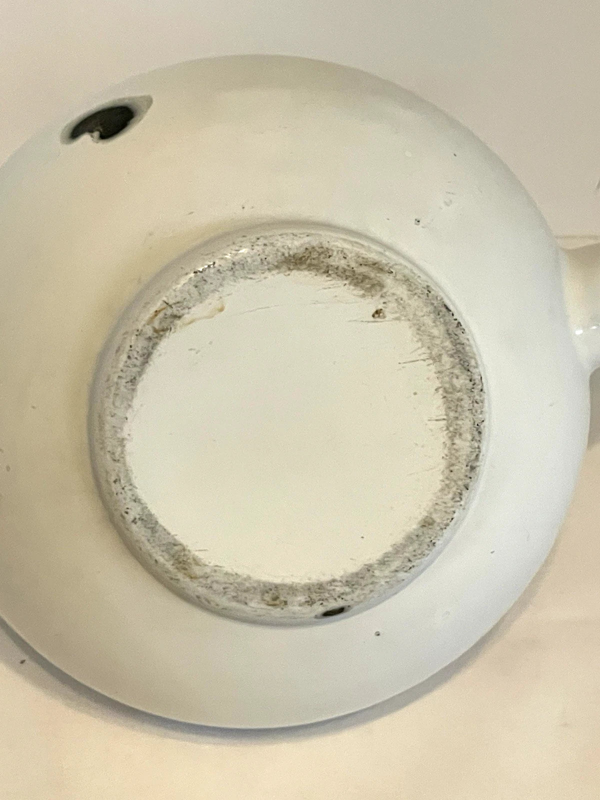 Vintage White Enamelware Teapot w Lid Rustic Farmhouse 7 Inches Tall | eBay