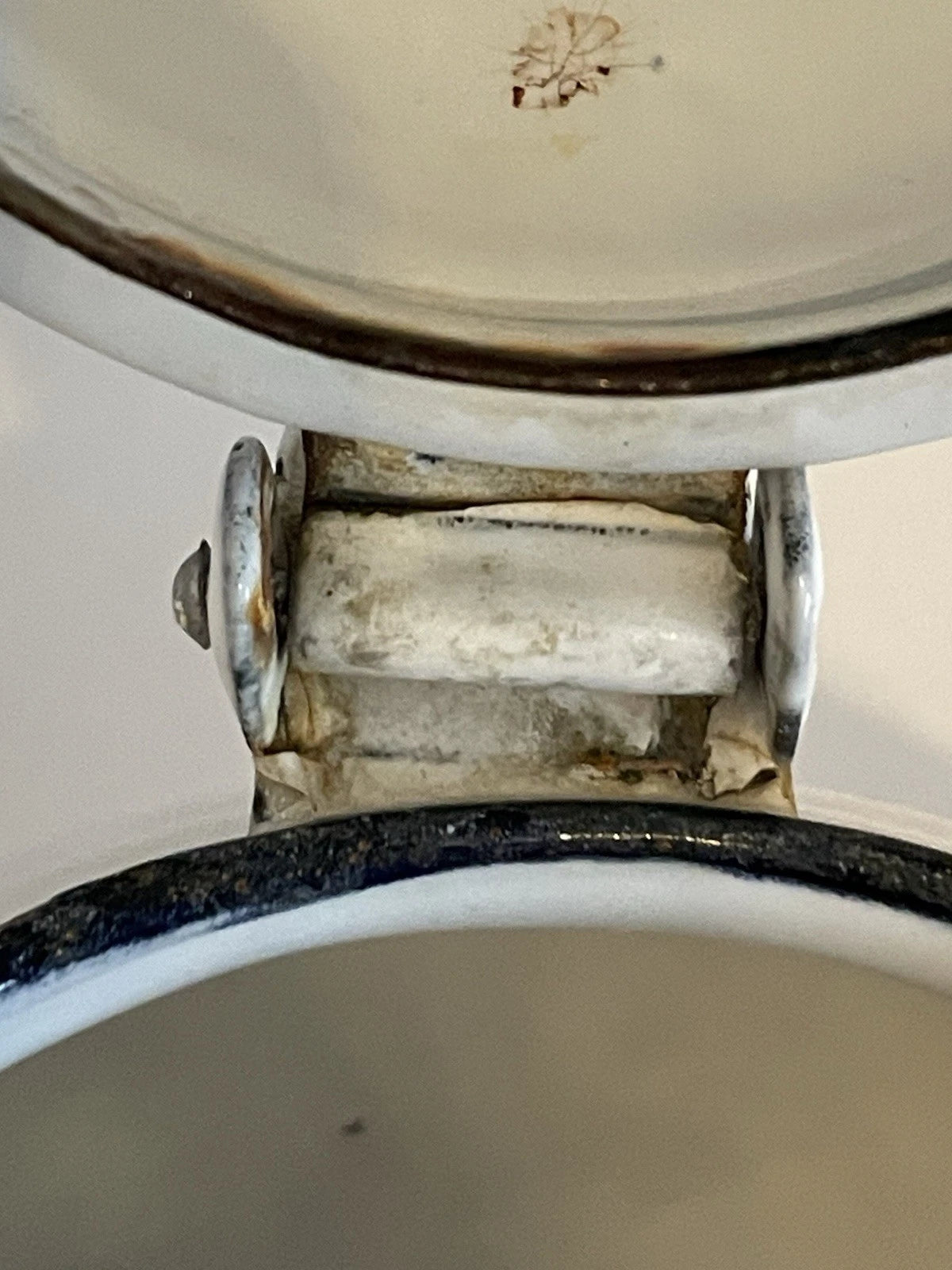 Vintage White Enamelware Teapot w Lid Rustic Farmhouse 7 Inches Tall | eBay