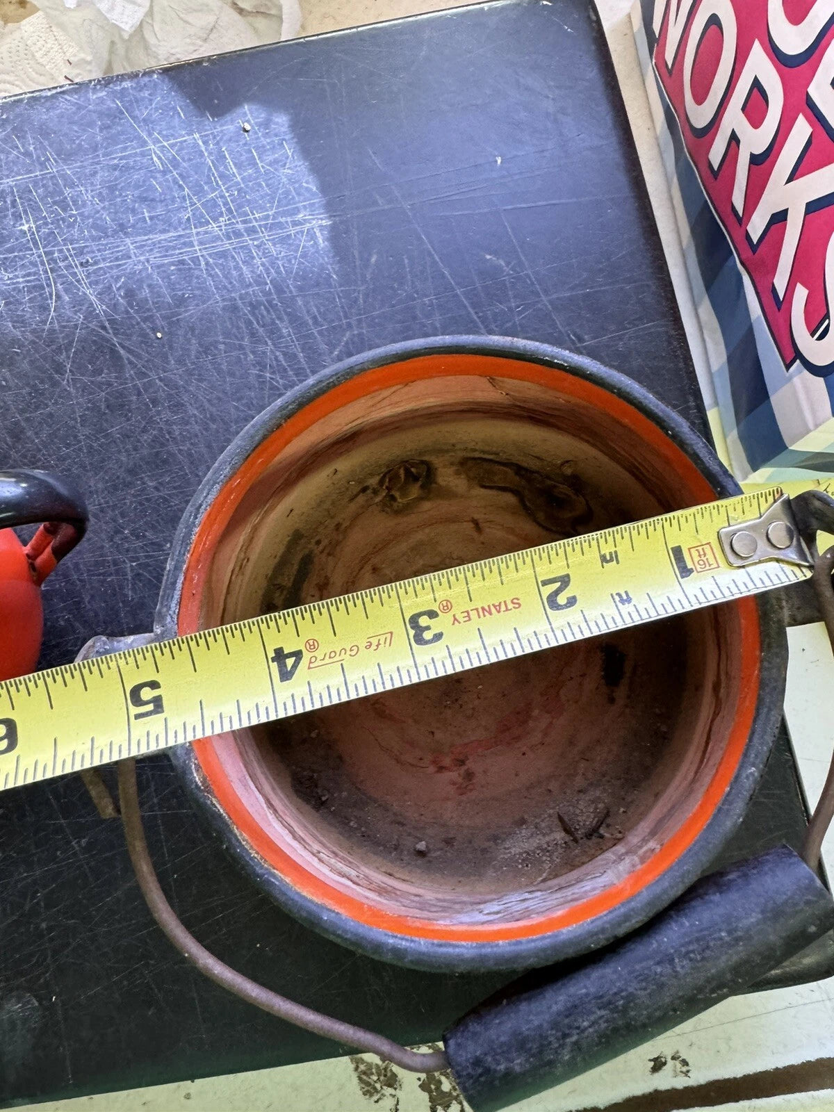 Vintage Red Enamel Tea Pot And Kettle Japan | eBay
