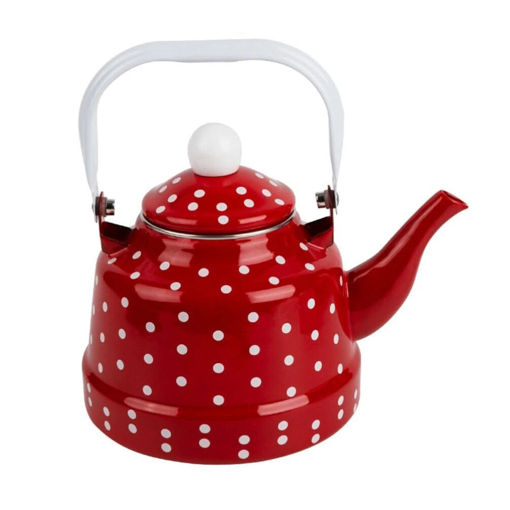 Enamel Tea Kettle Polka Dot Stove Top Teapot with Filter for Home Kitchen | eBay