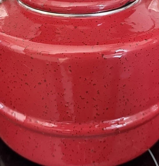 Paula Deen Signature Speckled Dark Burgundy Enamel Tea Kettle Pot Stove Top | eBay