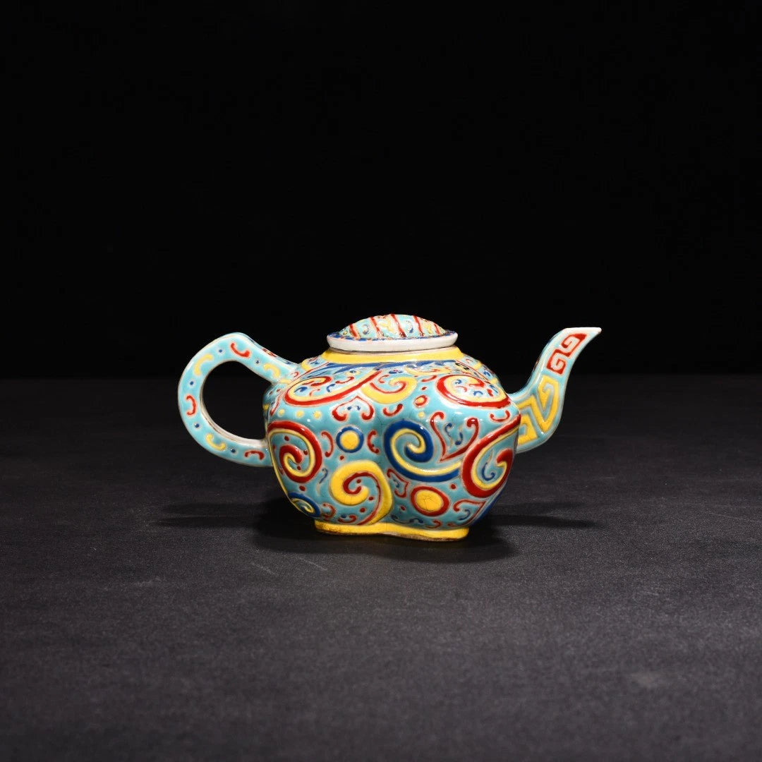 5.7" Old Heritage Qing Qianlong Mark Porcelain Colour Enamels Butterfly Teapot | eBay