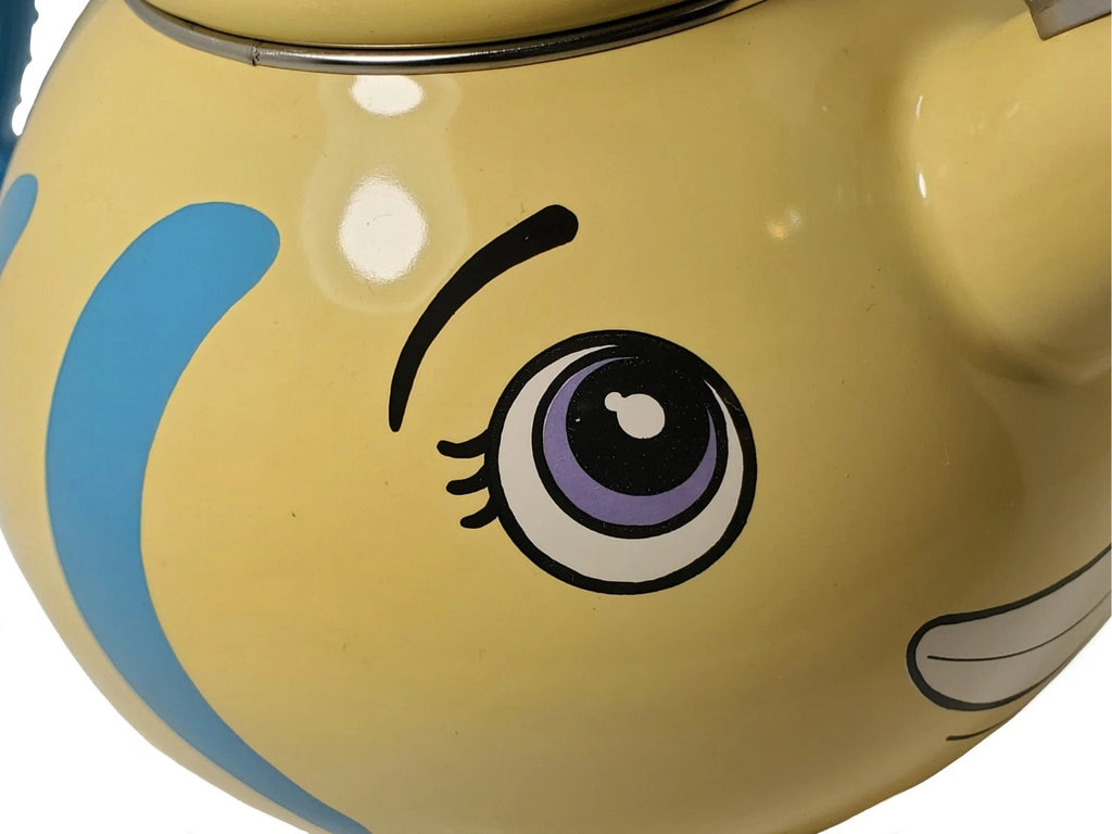 Vtg MM Kamenstein Whistling Kettle Tea Pot Enamel Flounder Fish Anthropomorphic | eBay