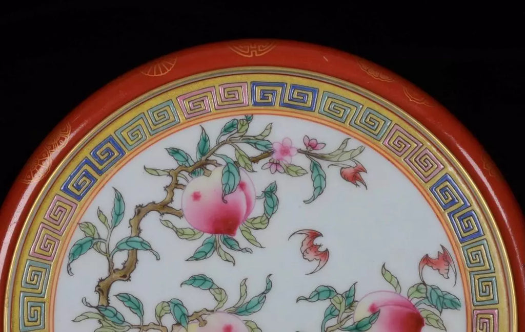 OLD CHINESE COLOUR ENAMEL PORCELAIN TEAPOT PLATE YONGZHENG MARKED ST316 | eBay
