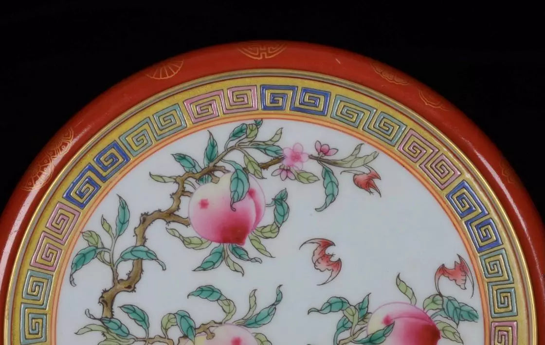 OLD CHINESE COLOUR ENAMEL PORCELAIN TEAPOT PLATE YONGZHENG MARKED ST316 | eBay