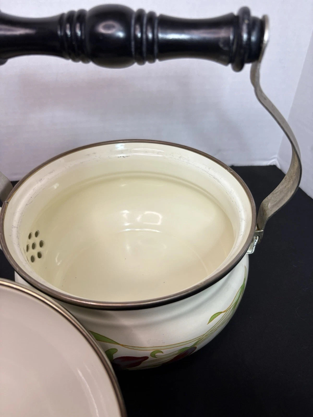 Gailstyn-Sutton Tea Pot Kettle Jardine Collection MCM Floral Enamel 1981 Japan | eBay