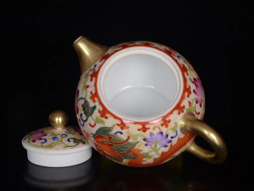 OLD CHINESE COLOUR ENAMEL PORCELAIN TEAPOT YONGZHENG MARKED ST1025 | eBay