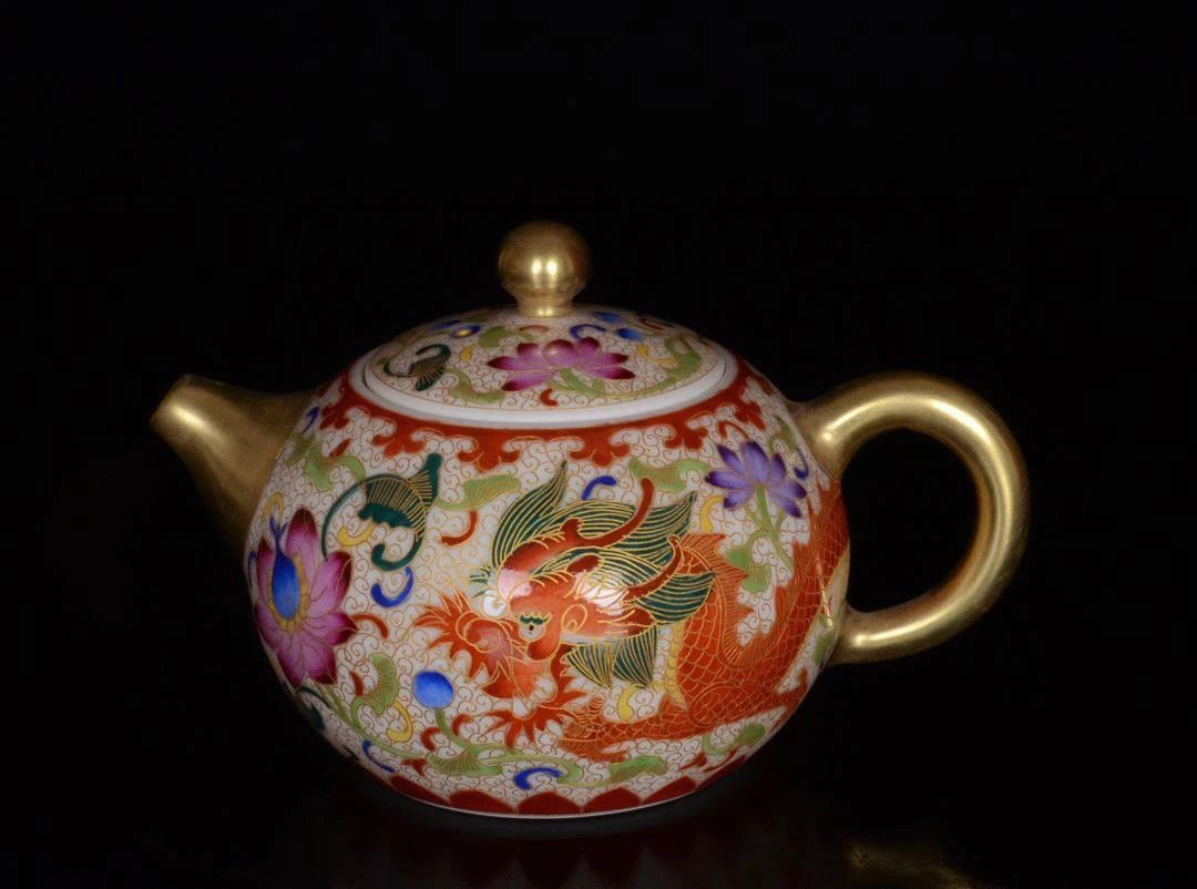 OLD CHINESE COLOUR ENAMEL PORCELAIN TEAPOT YONGZHENG MARKED ST1025 | eBay