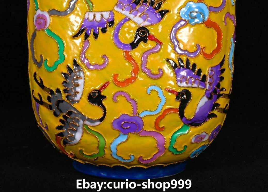 10.2"Old Dynasty Filigree Enamel Porcelain Phoenix Crane Bird Wine Teapot Flagon | eBay