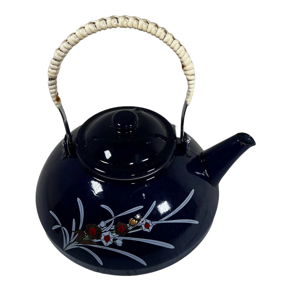 Sanko Ware Japanese Porcelain Enamel Kettle Tea Kikyo Sukashi craft Japan Teapot | eBay