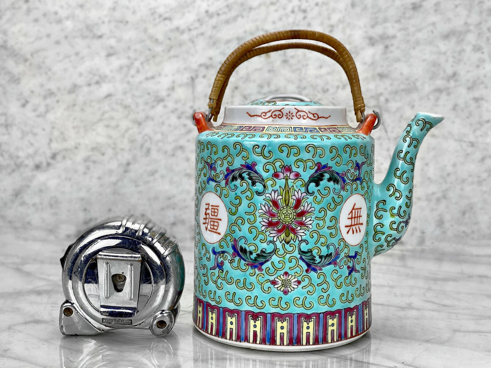 Vintage Chinese Porcelain Famille Verde Enamel Floral Motif Teapot | eBay