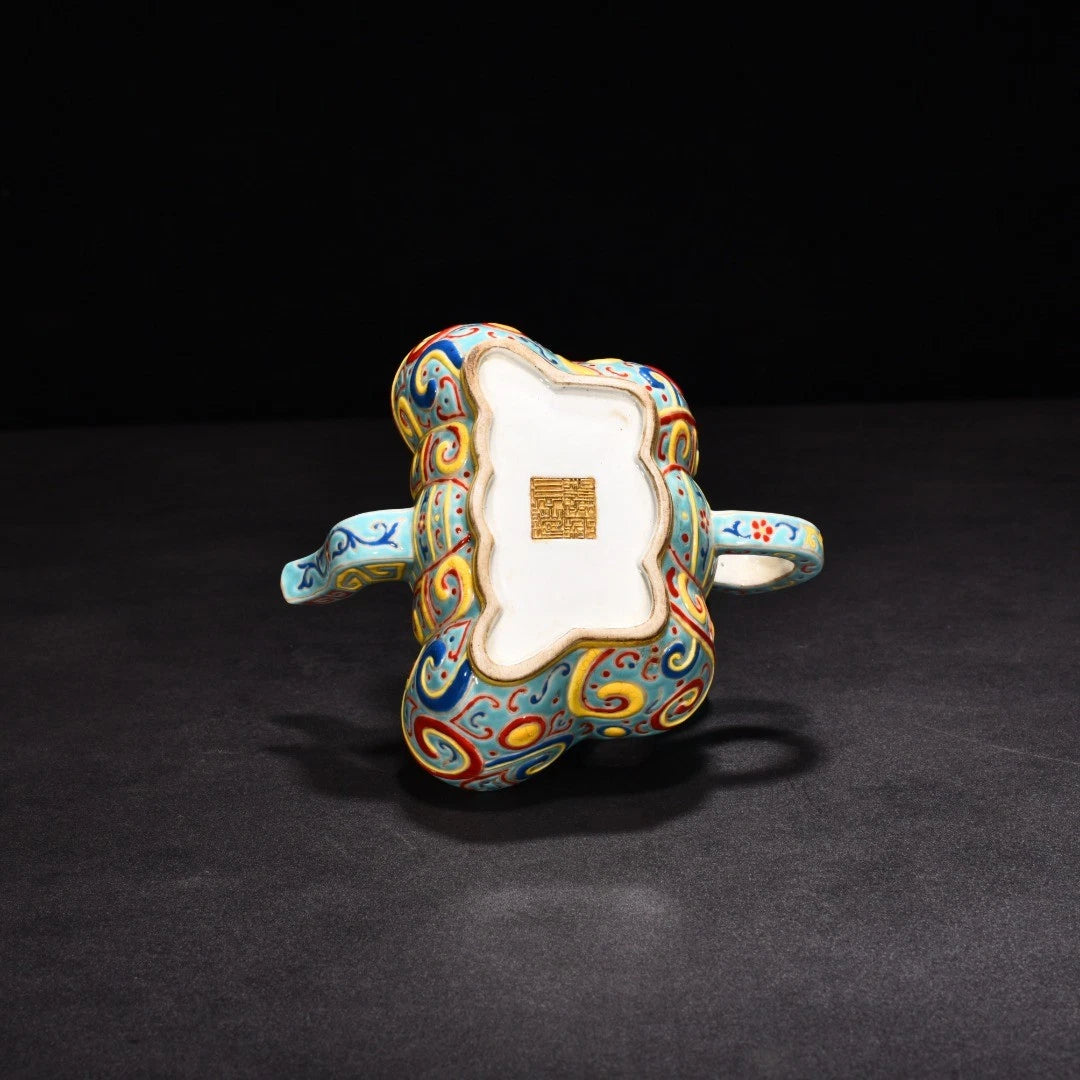 5.7" Old Heritage Qing Qianlong Mark Porcelain Colour Enamels Butterfly Teapot | eBay